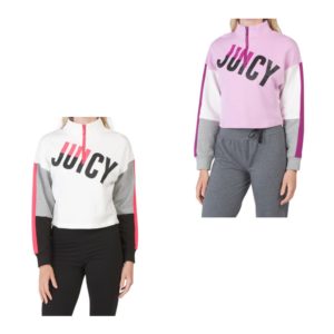 Logo Color Block Half Zip Pullover Top