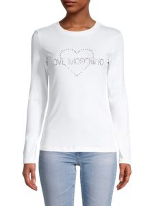 Embellished Logo Long-Sleeve T-Shirt