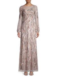 Sequin-Embellished Gown