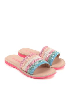 Girl's Multicolored Glitter Sandals, Toddler/Kids