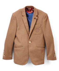 Camel Embroidery-Pocket Blazer - size 2-7