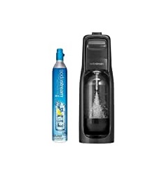 sodastream Fizzi Sparkling Water Maker (Black) with CO2 and BPA free Bottle