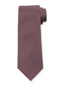 Men's Striped Cotton-Silk Tie