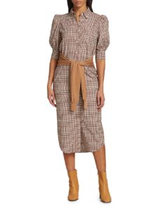 Luis Plaid Shirtdress