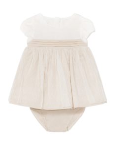 Girl's Tulle Cotton-Blend Dress w/ Bloomers, Size 4-9M