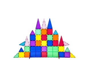 61-Piece 3D Magnetic Building Tile Play Set