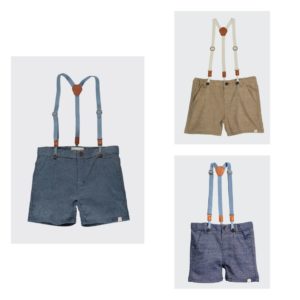 Boy's Captain Shorts w/ Suspenders, Size 0-18M