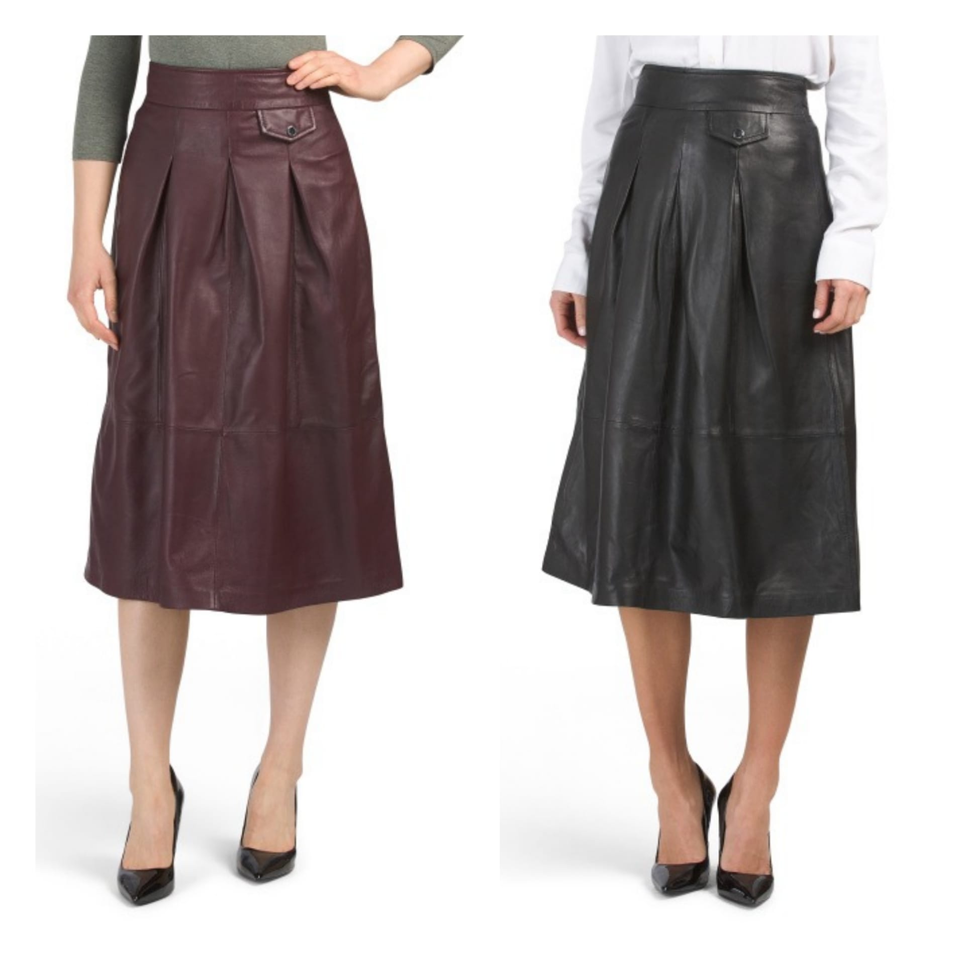 bod and christensen leather skirt