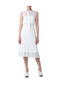 Crepe Plisse Belted Midi Dress size 8-12