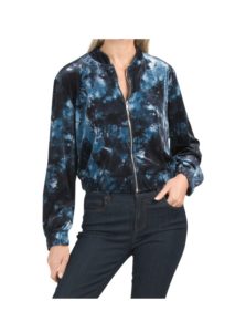 Tie Dye Velvet Zip Jacket
