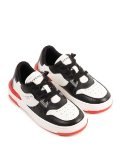 Boy's Tricolor Leather Low-Top Sneakers, Size 12.5, 2