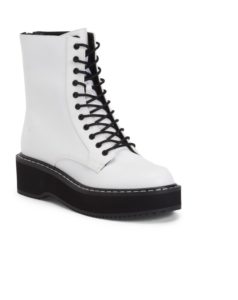 Back Zip Combat Boots