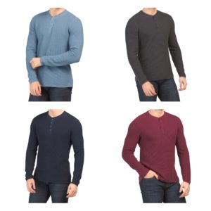 Cotton Waffle Knit Henley