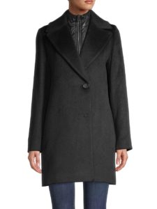 Solid-Color Coat & Removable Bib