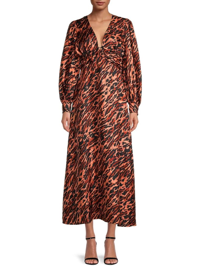 Image of Faunie Silk A-Line Midi Dress