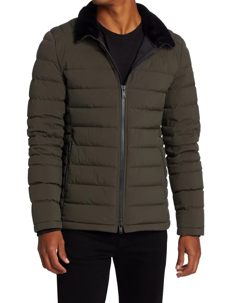 Image of Silverthorn Sherpa-Trimmed Down Puffer Jacket