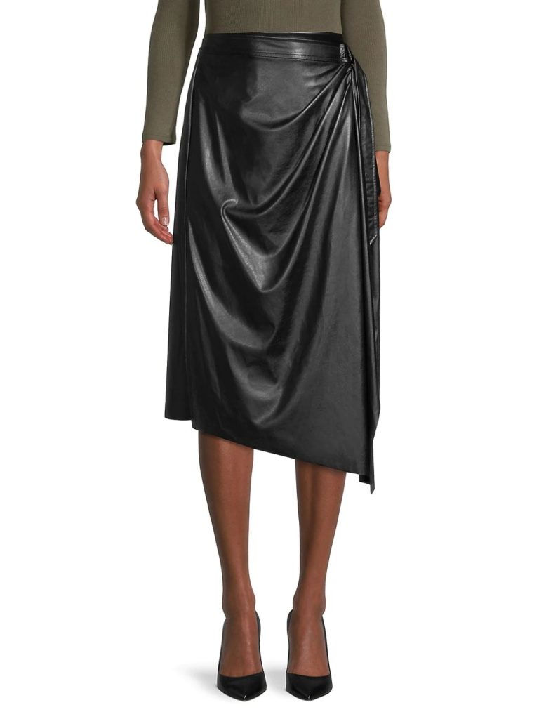 Image of Verna Faux Leather Skirt