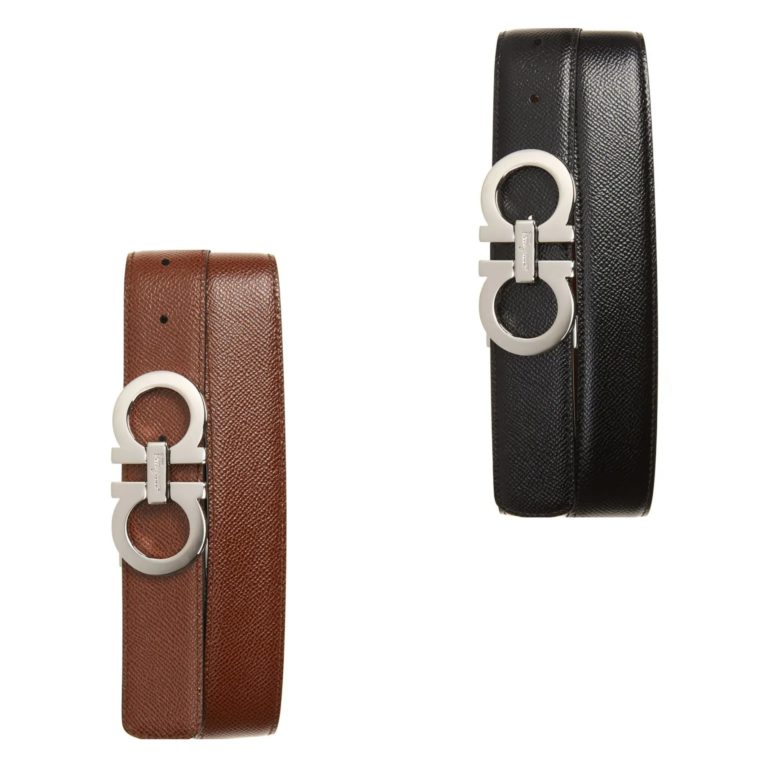 Image of Reversible Pebbled Leather Belt