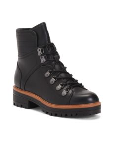 Leather Lug Sole Hiker Boots