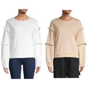 Ruffle-Trim Sweatshirt