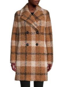 Plaid Boucle Coat