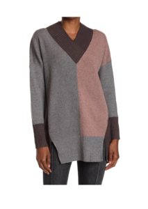 V-Neck Colorblock Sweater
