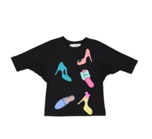 Teela NYC Shoe Girl's Web Sleeve T-Shirt size 4,6p