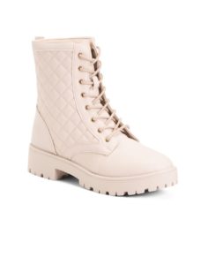 Quilted Lace Up Boots