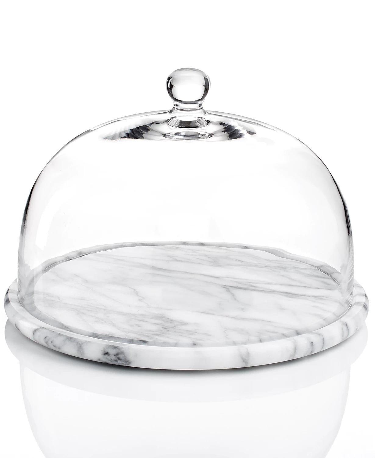 Sale on Godinger Serveware La Cucina Marble Round Tray with Glass Dome