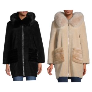 Shearling, Fox & Mink Fur Coat