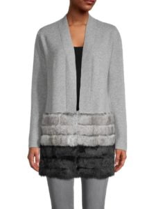 Cashmere & Rabbit Fur Cardigan