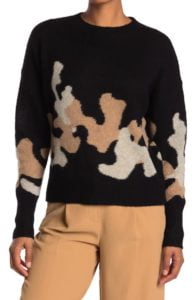 Leannah Printed Wool Blend Sweater