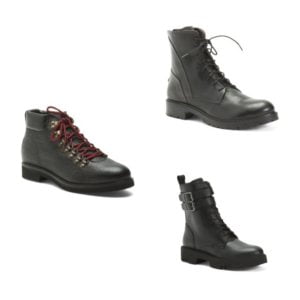 Women's Leather Laced Booties