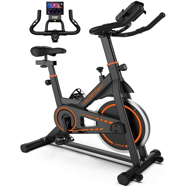 Image of UREVO Indoor Stationary Exercise Cycling Training Bike for Home Cardio Workout Bike Training Bike