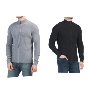 Lambswool Blend Fisherman Ribbed Cardigan