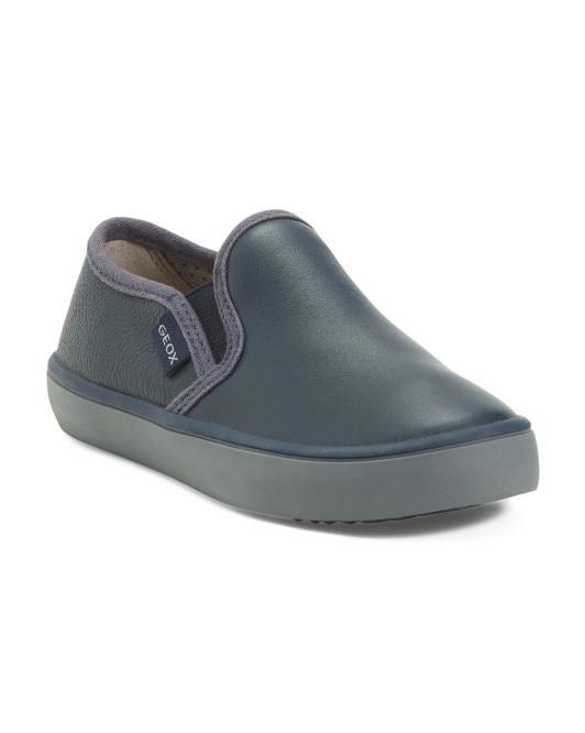 Image of Made In Italy Leather Slip Ons (Big Boy, Little Boy)