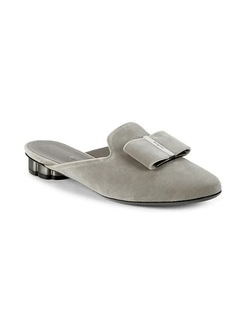 Image of Bow Suede Mules