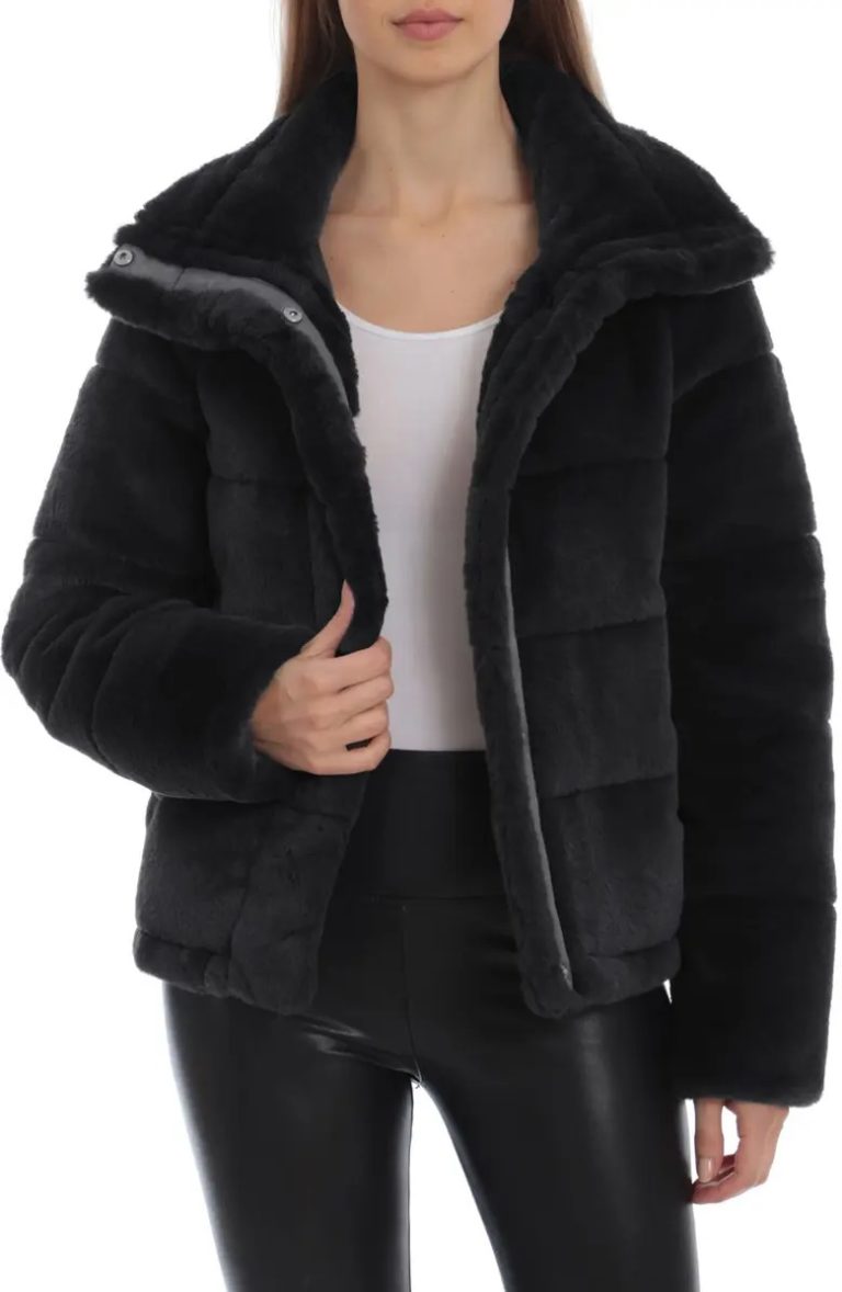 Image of Faux Fur Puffer Jacket
