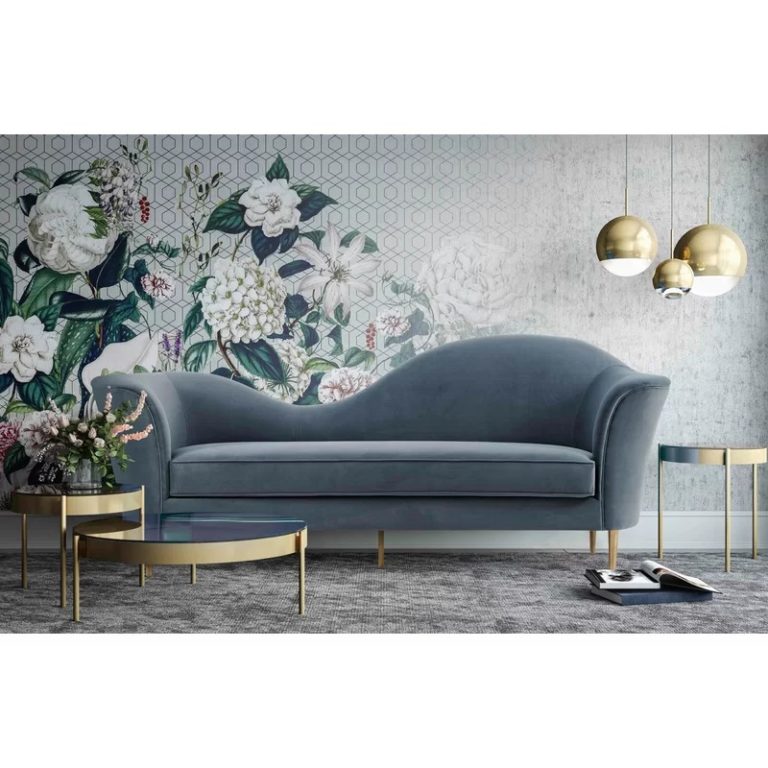 Image of Minner 98.5'' Velvet Flared Arm Sofa