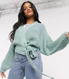 Belted Cardigan In Mint
