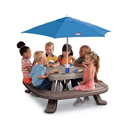 Image of Fold 'n Store Picnic Table with Market Umbrella