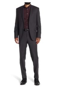 2B Slim Fit Charcoal Wool Suit