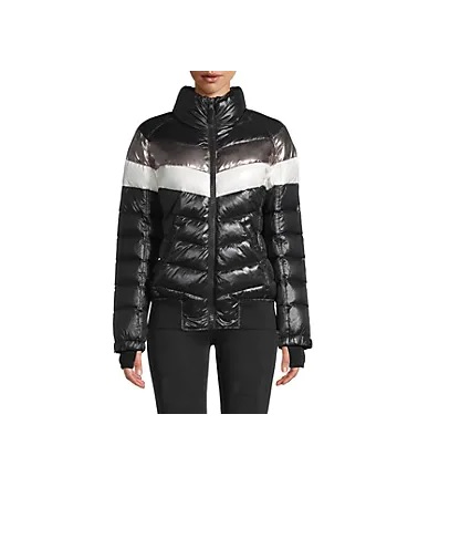 Image of Striped Down Puffer Jacket