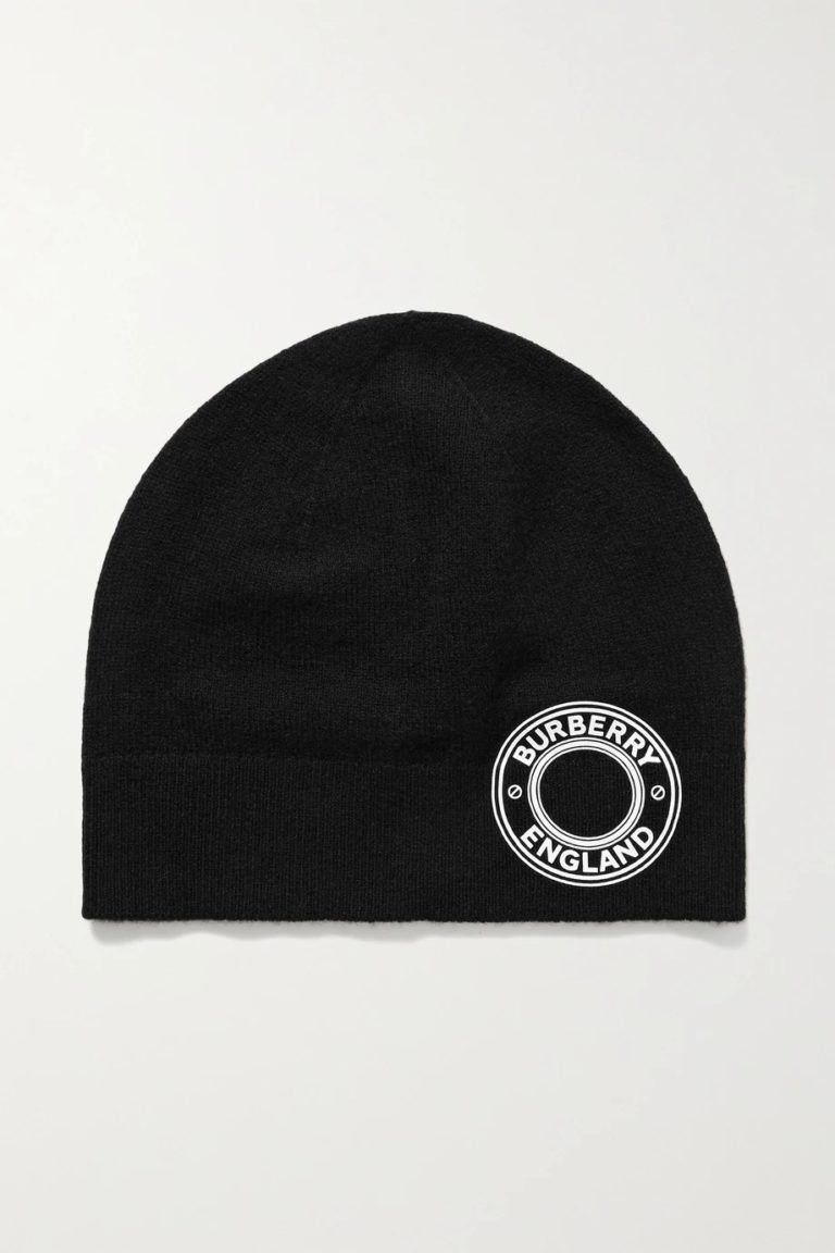 Image of Printed cashmere-blend beanie