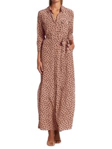 Cameron Long Belted Silk Shirtdress