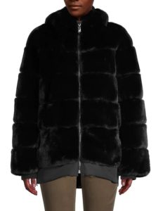 Hooded Faux Fur Jacket