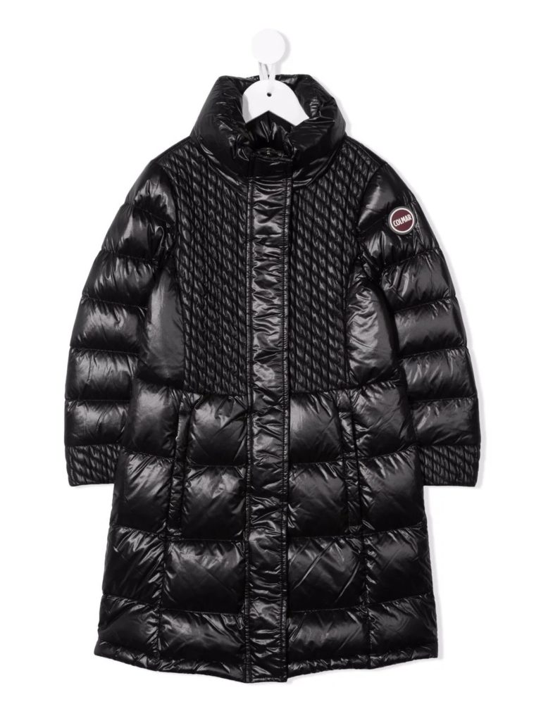 Image of quilted-finish padded coat