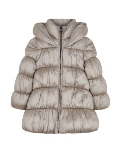 Girl's Quilted Solid Hooded Jacket, Size 4-6