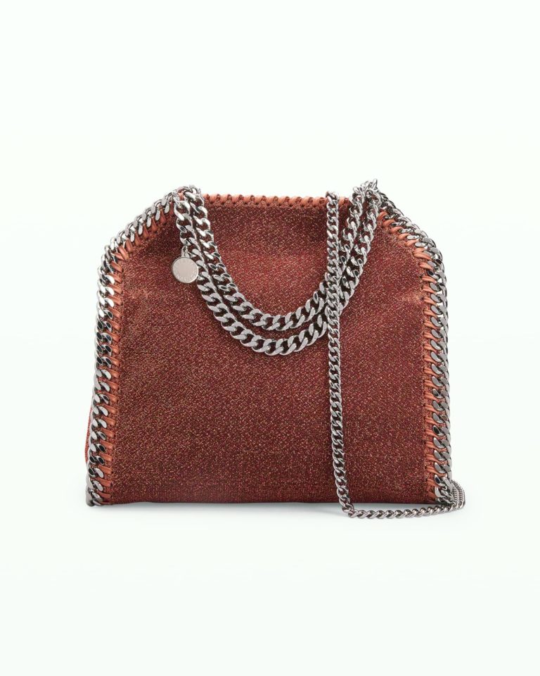 Image of Falabella Mini Metallic Fabric Tote Bag