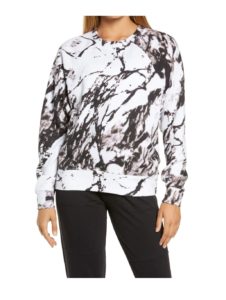 Jamie Ink Print French Terry Crewneck Sweatshirt